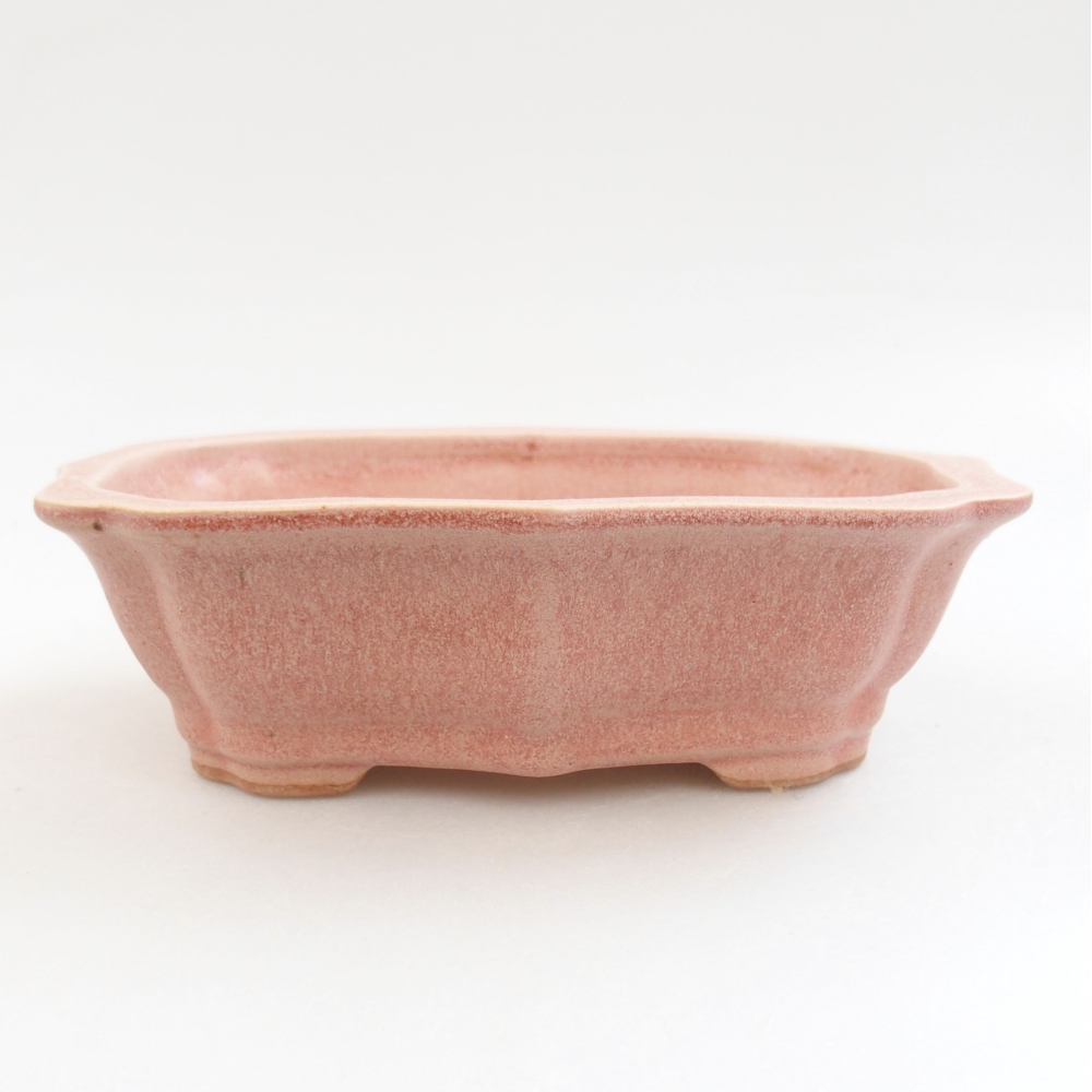 Ceramiczna miska bonsai 15,5 x 11 x 4,5 cm, kolor różowy