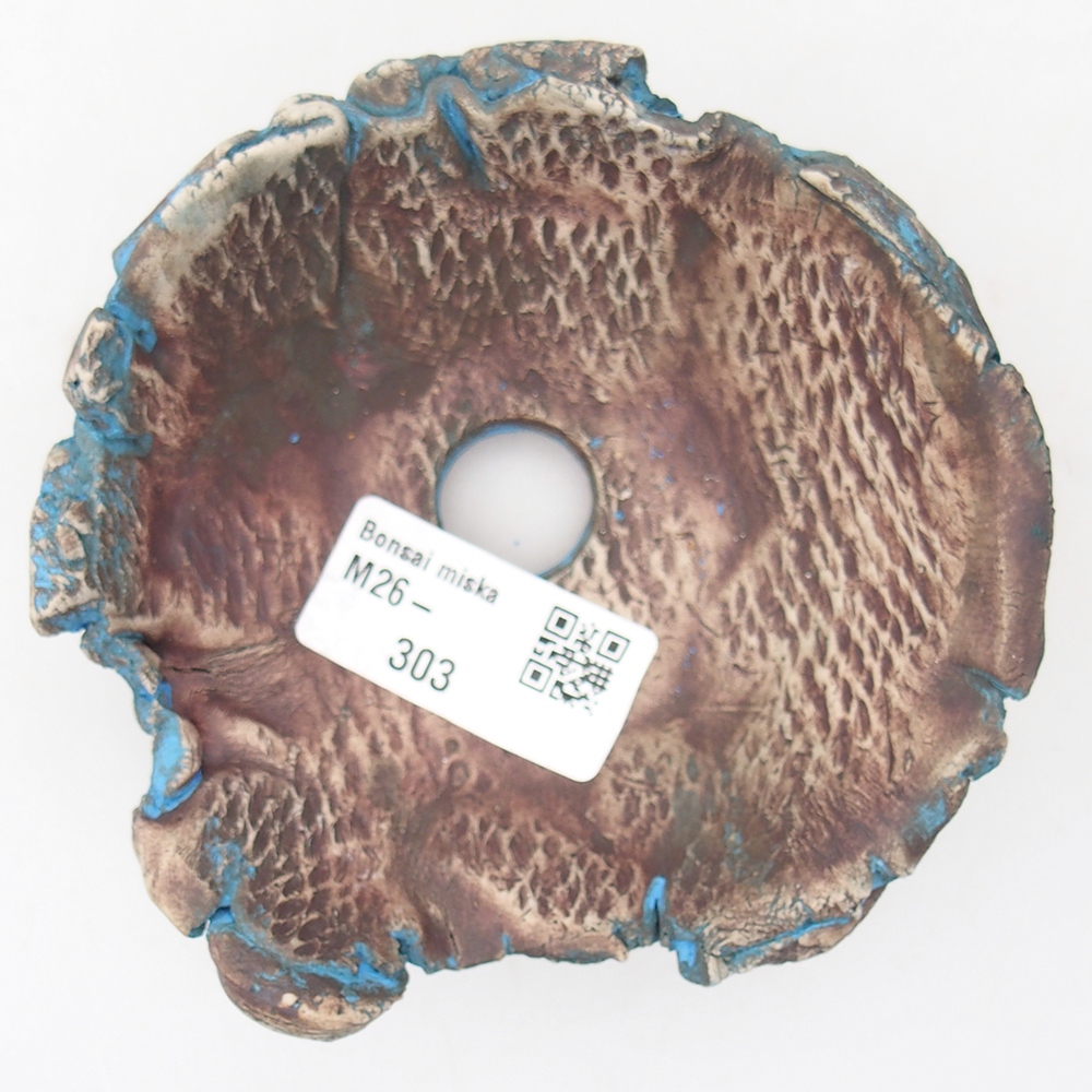 Ceramiczna muszla 11 x 10 x 5 cm, kolor niebieski