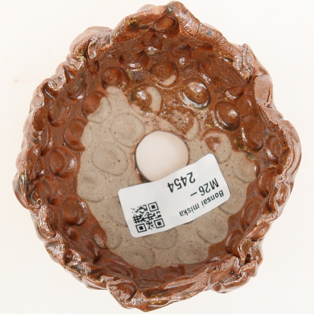 Ceramiczna skorupka  8,5 x 8 x 6,5 cm, kolor brązowy
