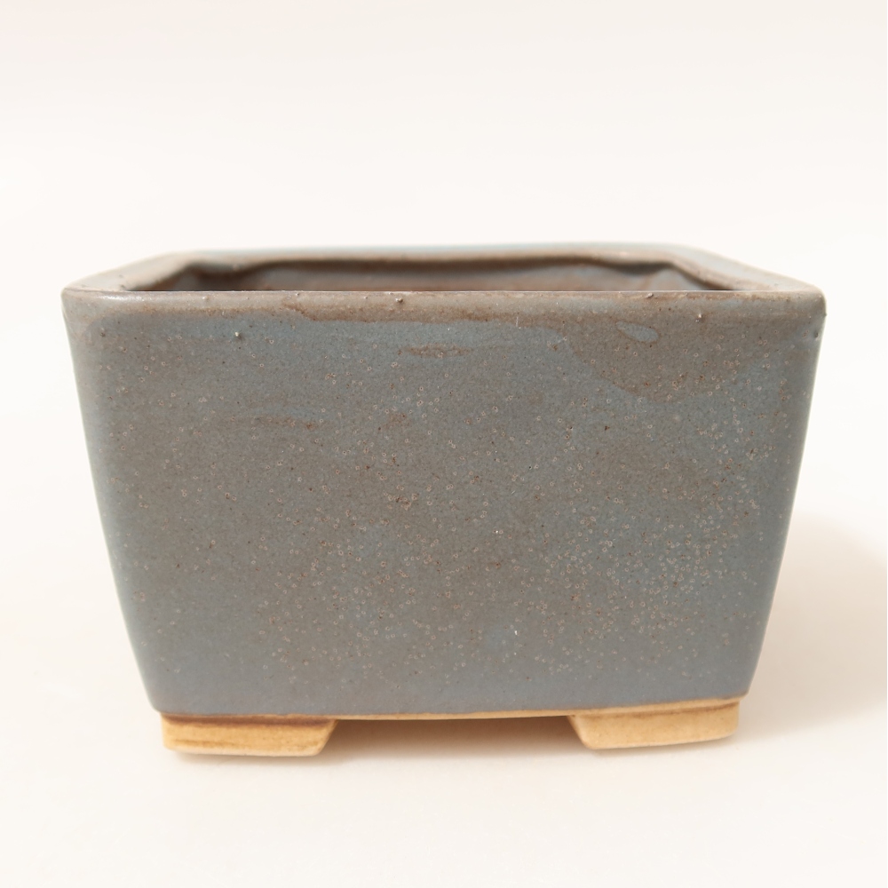 Ceramiczna miska do bonsai 10,5 x 10,5 x 7 cm, kolor niebieski