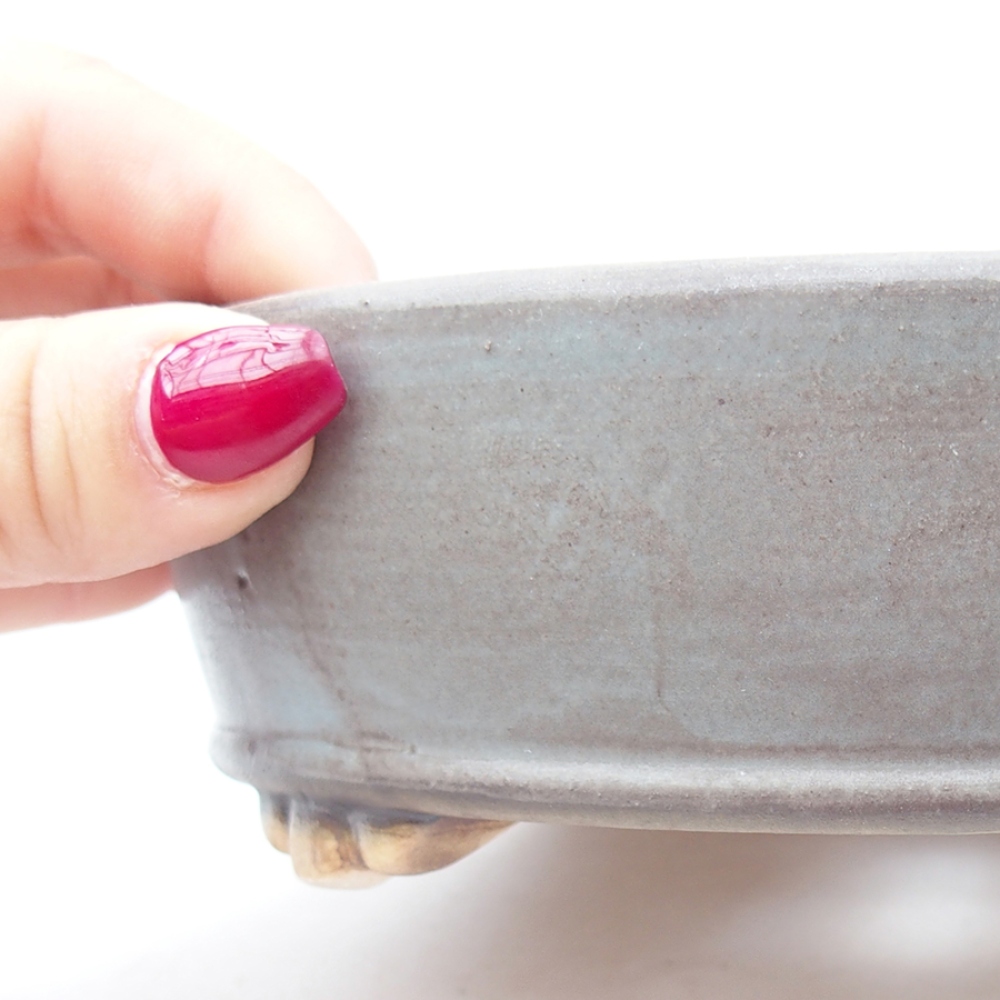 Ceramiczna miska do bonsai 15 x 15 x 5 cm, kolor niebieski