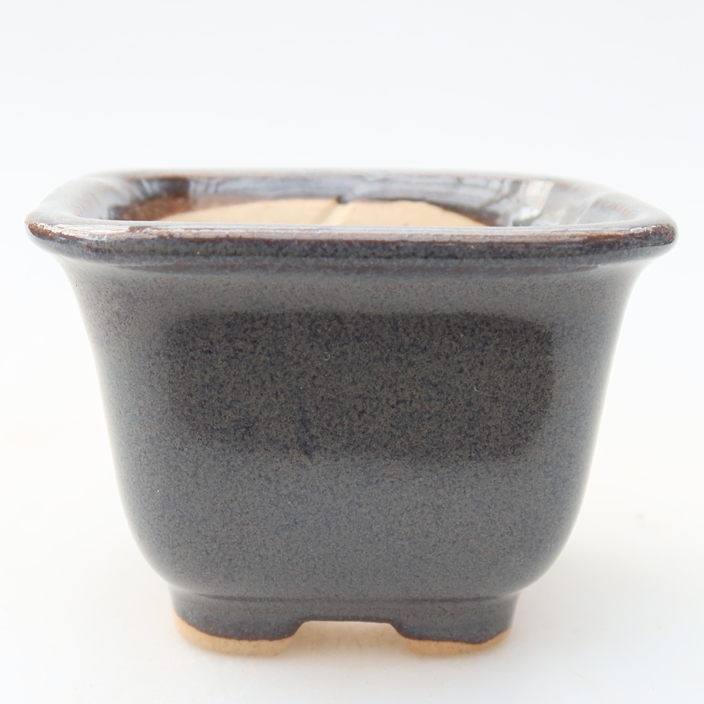 Ceramiczna miseczka do bonsai 6,5 x 6,5 x 5 cm, kolor szary