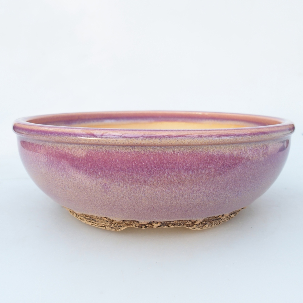 Ceramiczna miska do bonsai 20,5 x 20,5 x 6,5 cm, kolor fioletowy