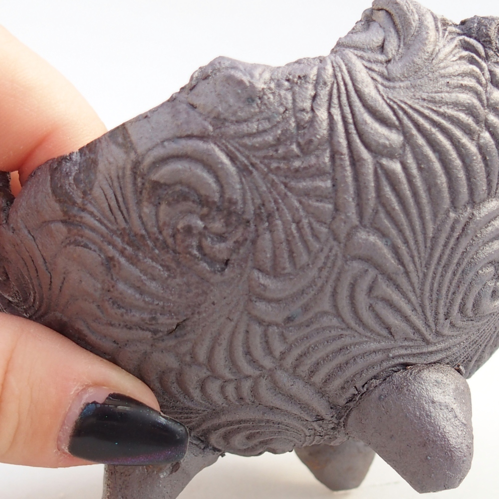 Muszla ceramiczna 10 x 9 x 7 cm, kolor metaliczny