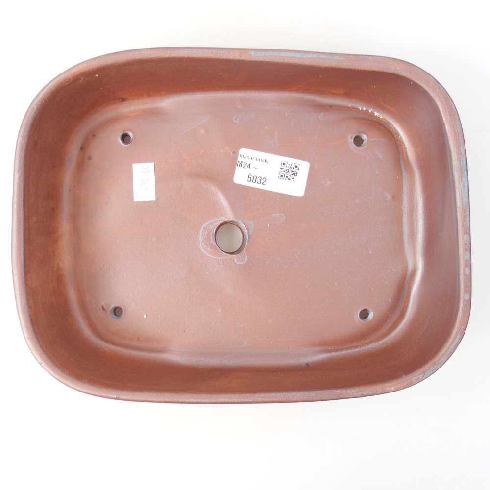 Ceramiczna miska bonsai 23 x 18 x 5,5 cm, kolor metaliczny