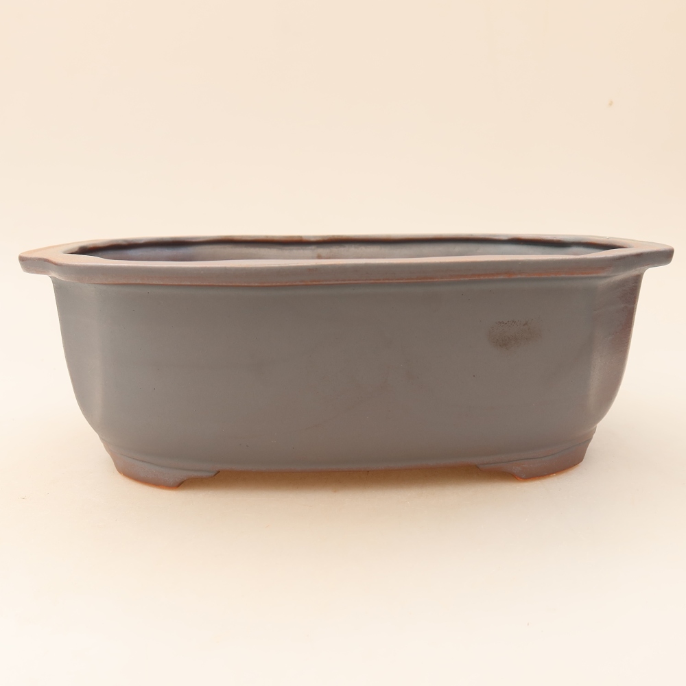 Ceramiczna miska do bonsai 22,5 x 17,5 x 7,5 cm, kolor metaliczny