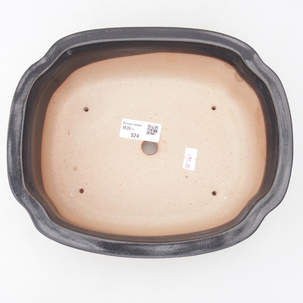 Ceramiczna miska do bonsai 25 x 21 x 7,5 cm, szara