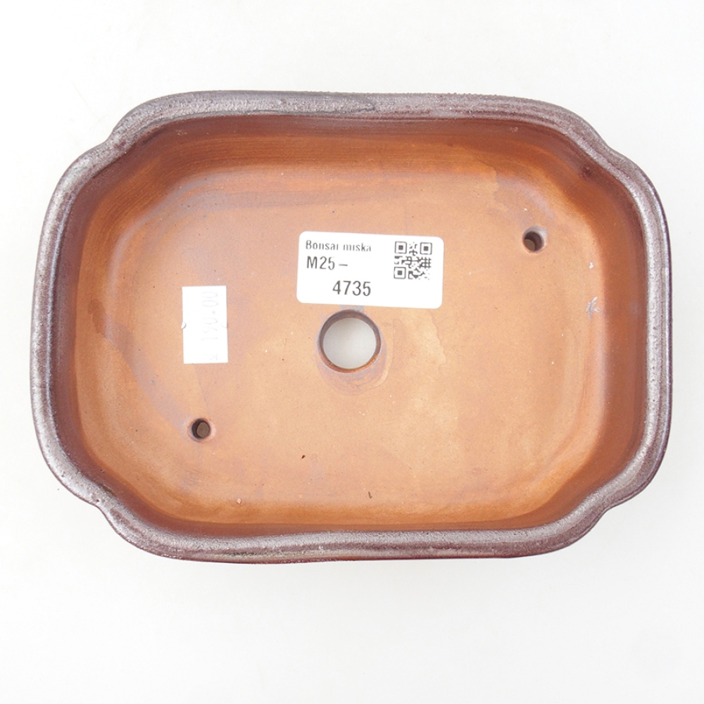 Ceramiczna miska bonsai 15 x 11,5 x 4,5 cm, kolor brązowy
