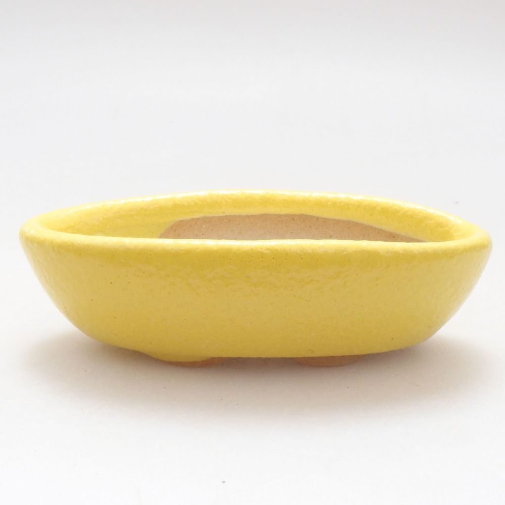 Ceramiczna miska bonsai 6,5 x 3,5 x 2 cm, żółta