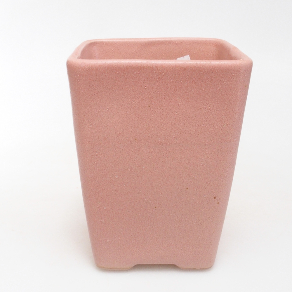Ceramiczna miska bonsai 8,5 x 8,5 x 11 cm, kolor różowy