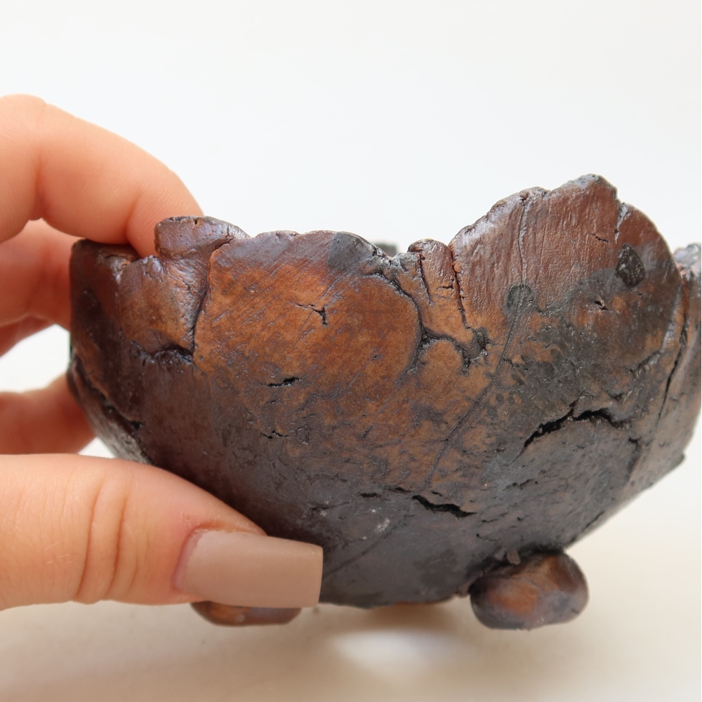 Ceramiczna skorupa 10,5 x 10,5 x 7 cm, kolor brązowy