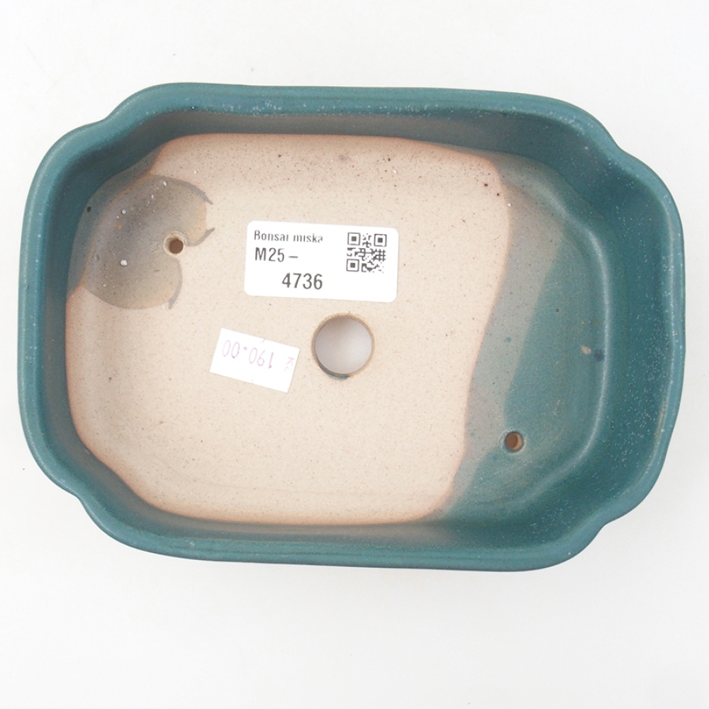 Ceramiczna miska bonsai 15 x 11,5 x 4,5 cm, kolor niebieski