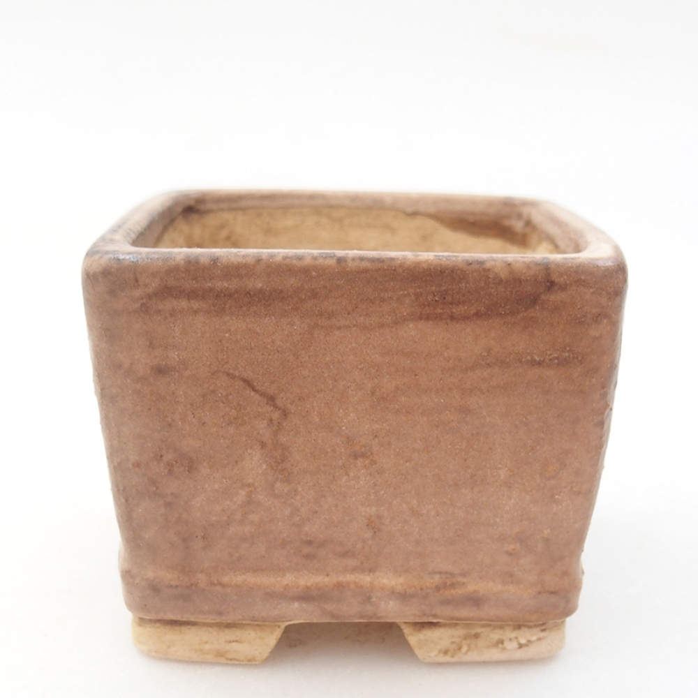 Ceramiczna miska bonsai 6 x 6 x 4,5 cm, kolor różowy