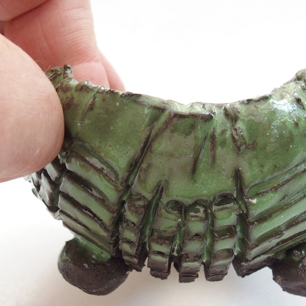 Muszla ceramiczna 7 x 7 x 5 cm, kolor zielony