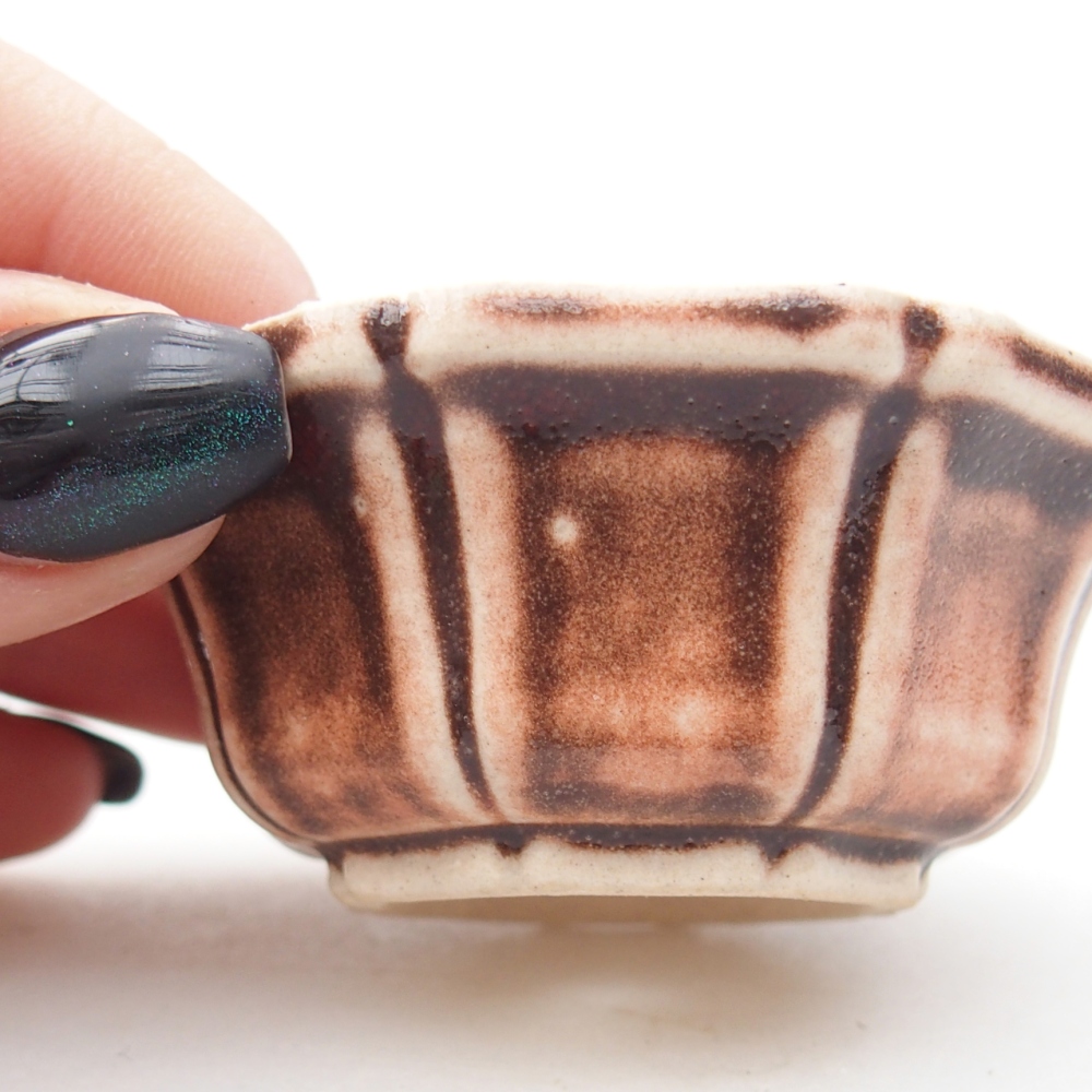 Mini miska do bonsai 6 x 6 x 3 cm, różowa