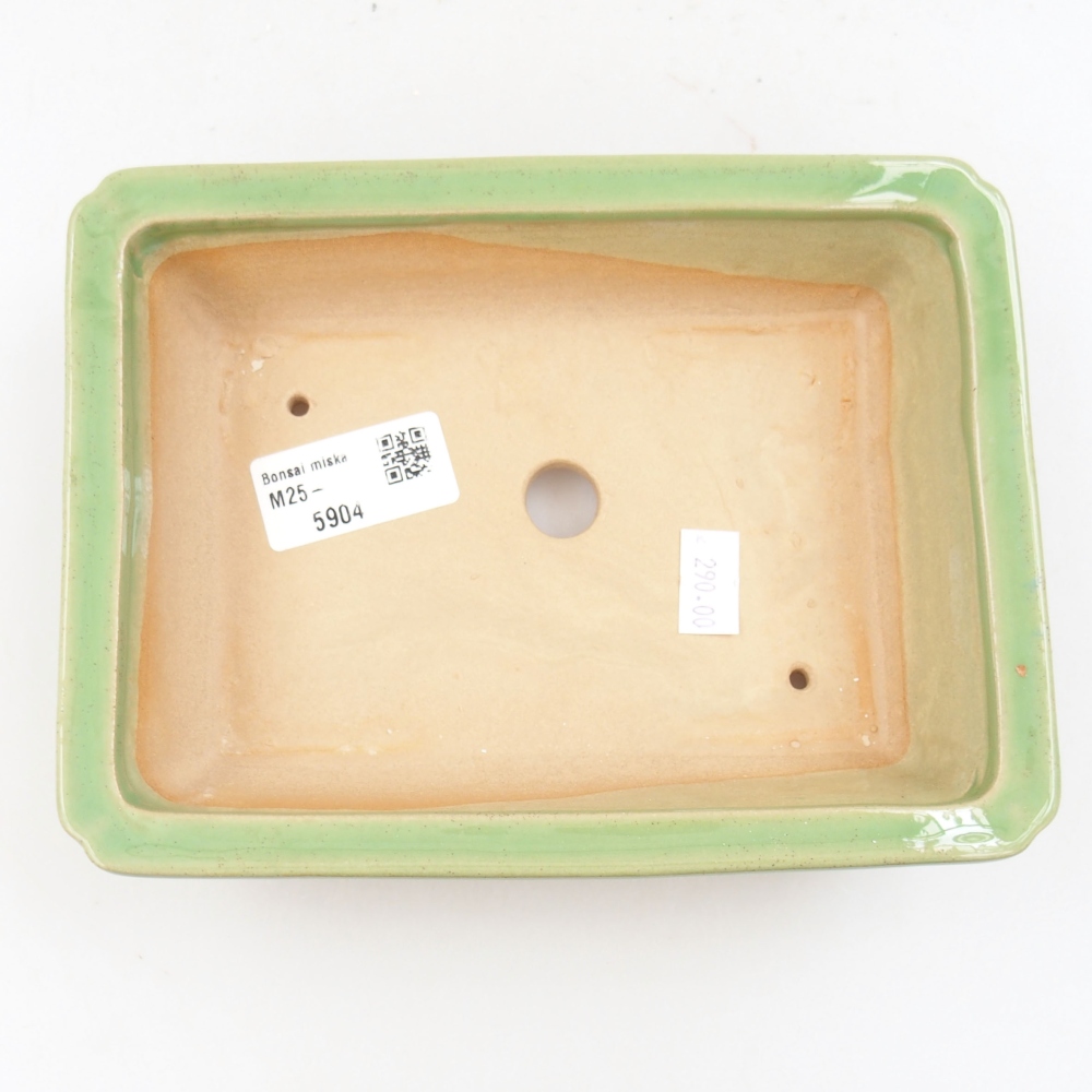 Ceramiczna miska bonsai 18 x 13,5 x 4,5 cm, kolor zielony