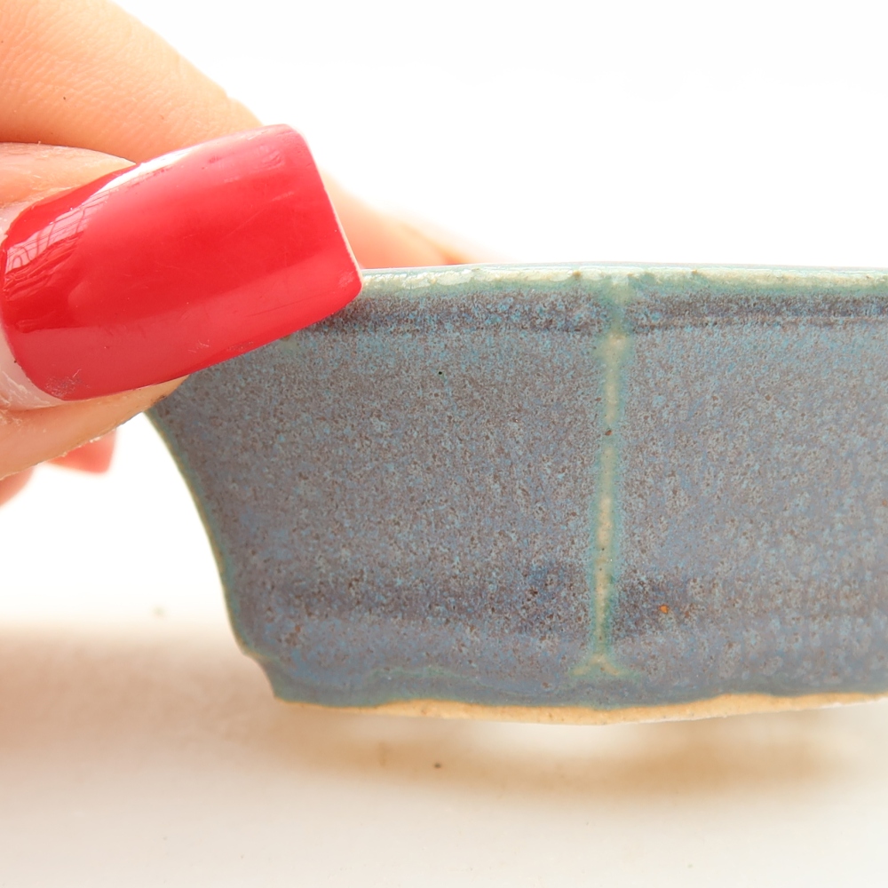 Ceramiczna miseczka do bonsai 6 x 5,5 x 2,5 cm, kolor szary