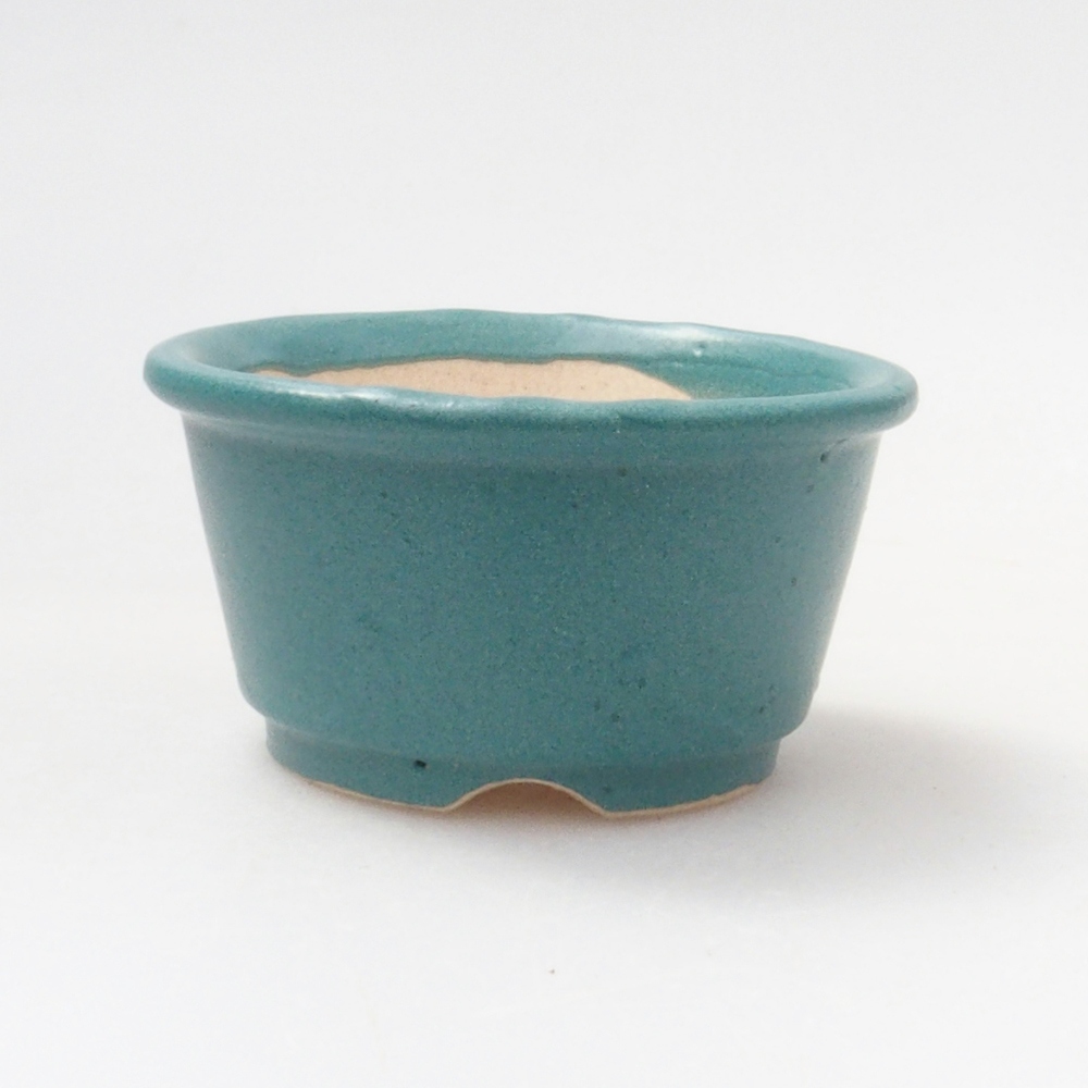 Ceramiczna miska bonsai 4,5 x 4,5 x 2,5 cm, kolor niebieski