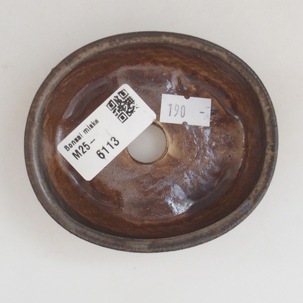 Ceramiczna miska do bonsai 9,5 x 8 x 3 cm, kolor brązowy
