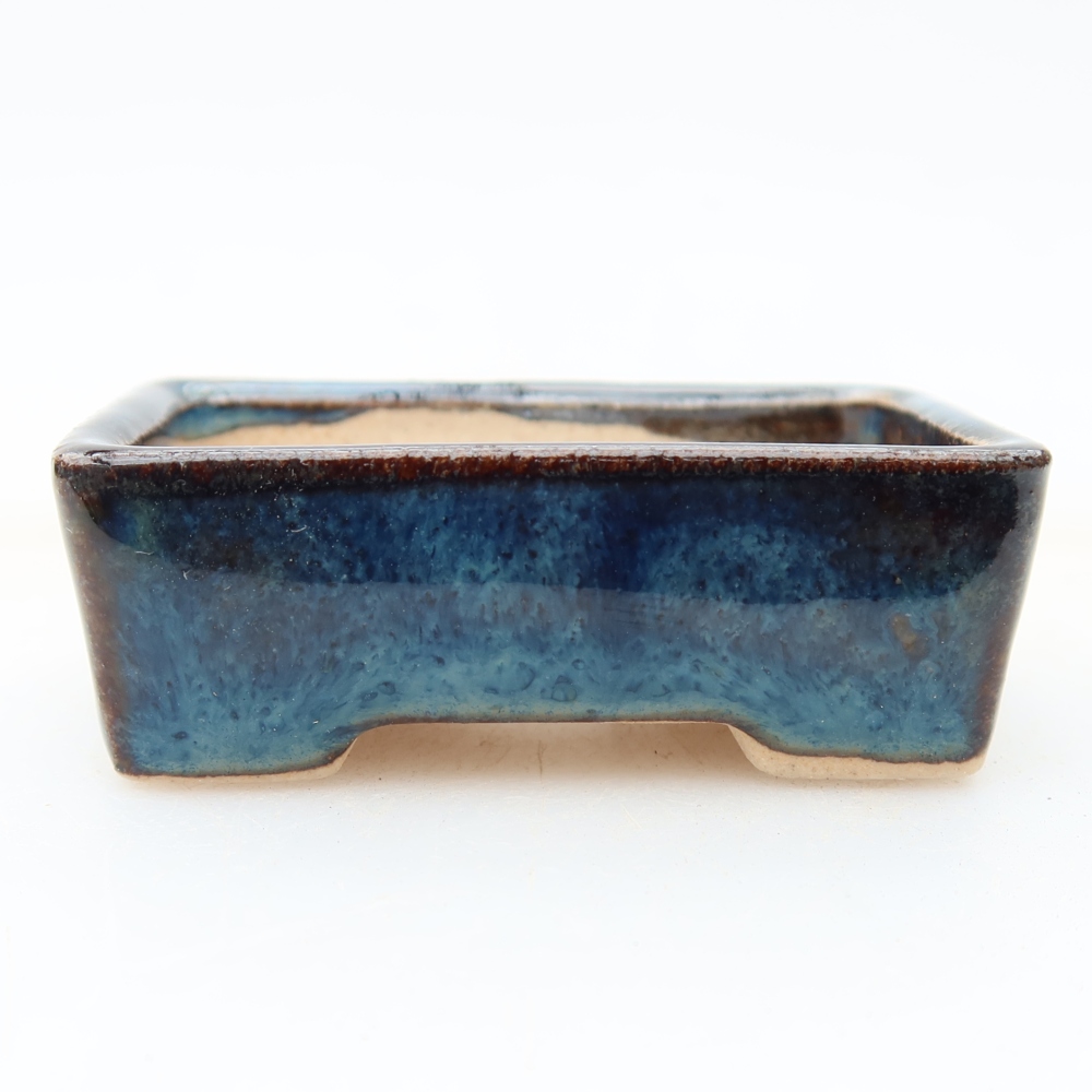 Ceramiczna miseczka do bonsai 5 x 3 x 2 cm, kolor niebieski