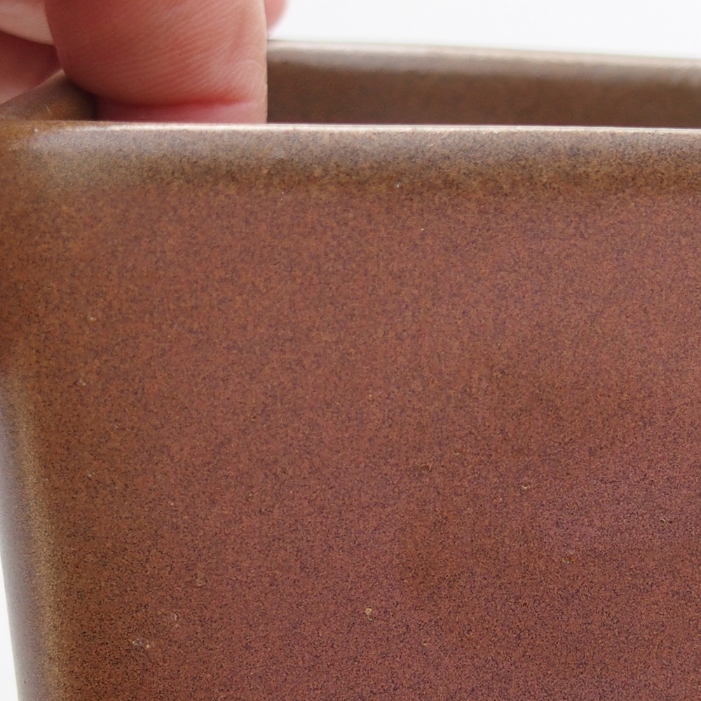Ceramiczna miska do bonsai 7,5 x 7,5 x 10,5 cm, brązowa