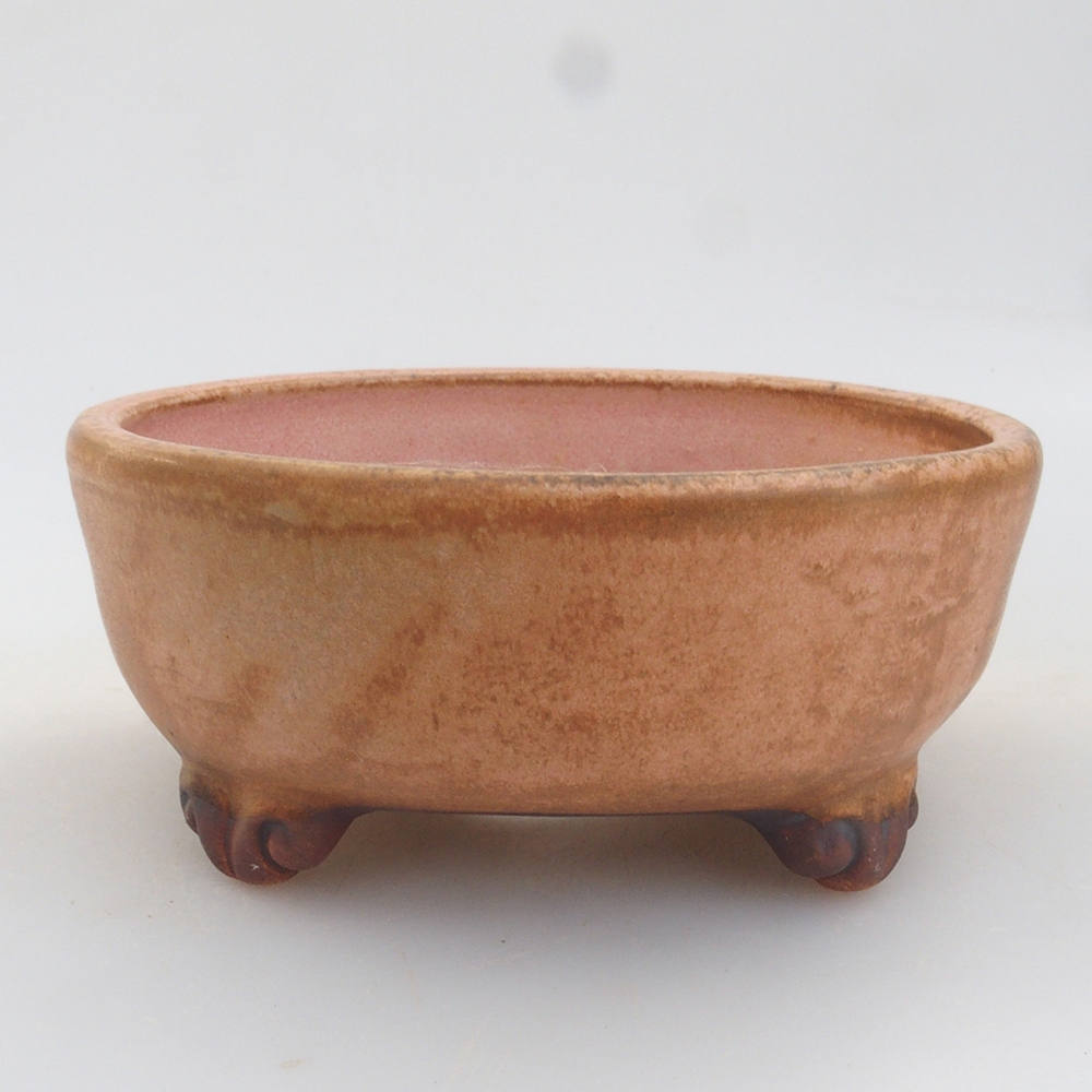 Ceramiczna miska do bonsai 10,5 x 10,5 x 4,5 cm, kolor różowy