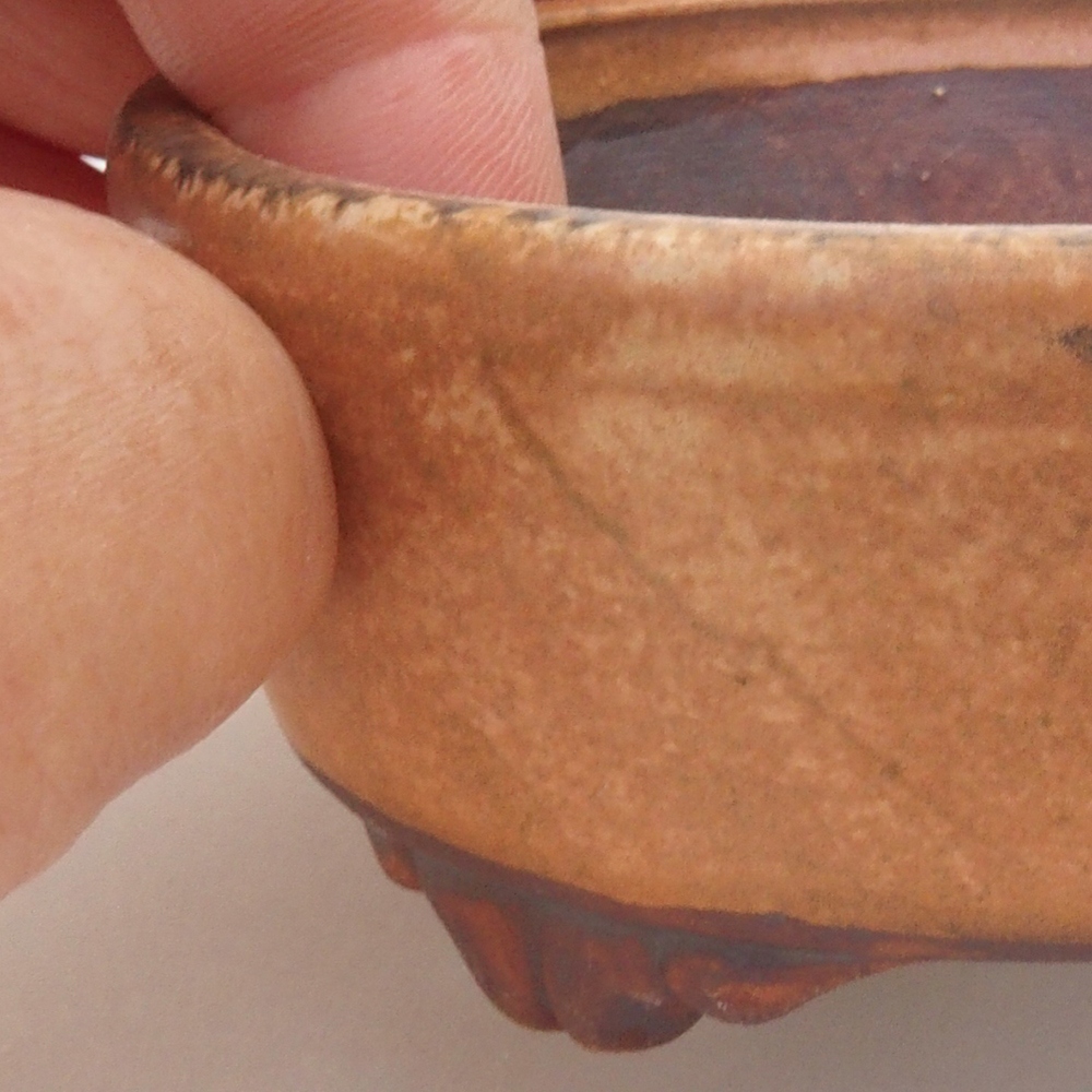 Ceramiczna miska do bonsai 9 x 8 x 3,5 cm, kolor różowy