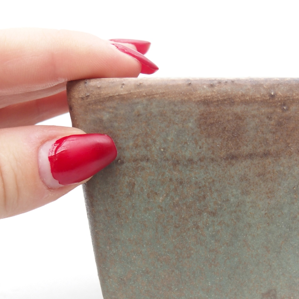 Ceramiczna miska do bonsai 7,5 x 7,5 x 7,5 cm, zielona