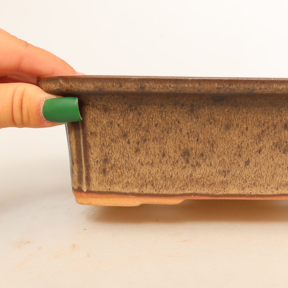Miska ceramiczna  20 x 15,5 x 5,5 cm, kolor brązowy