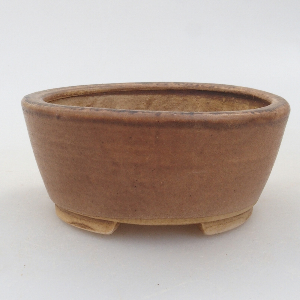 Ceramiczna miska do bonsai 10,5 x 9 x 4 cm, kolor brązowy