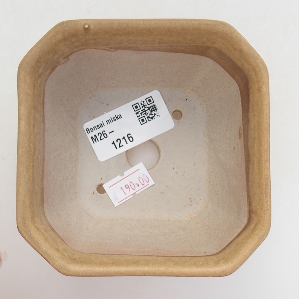 Ceramiczna miska do bonsai 10 x 10 x 6 cm, brązowa