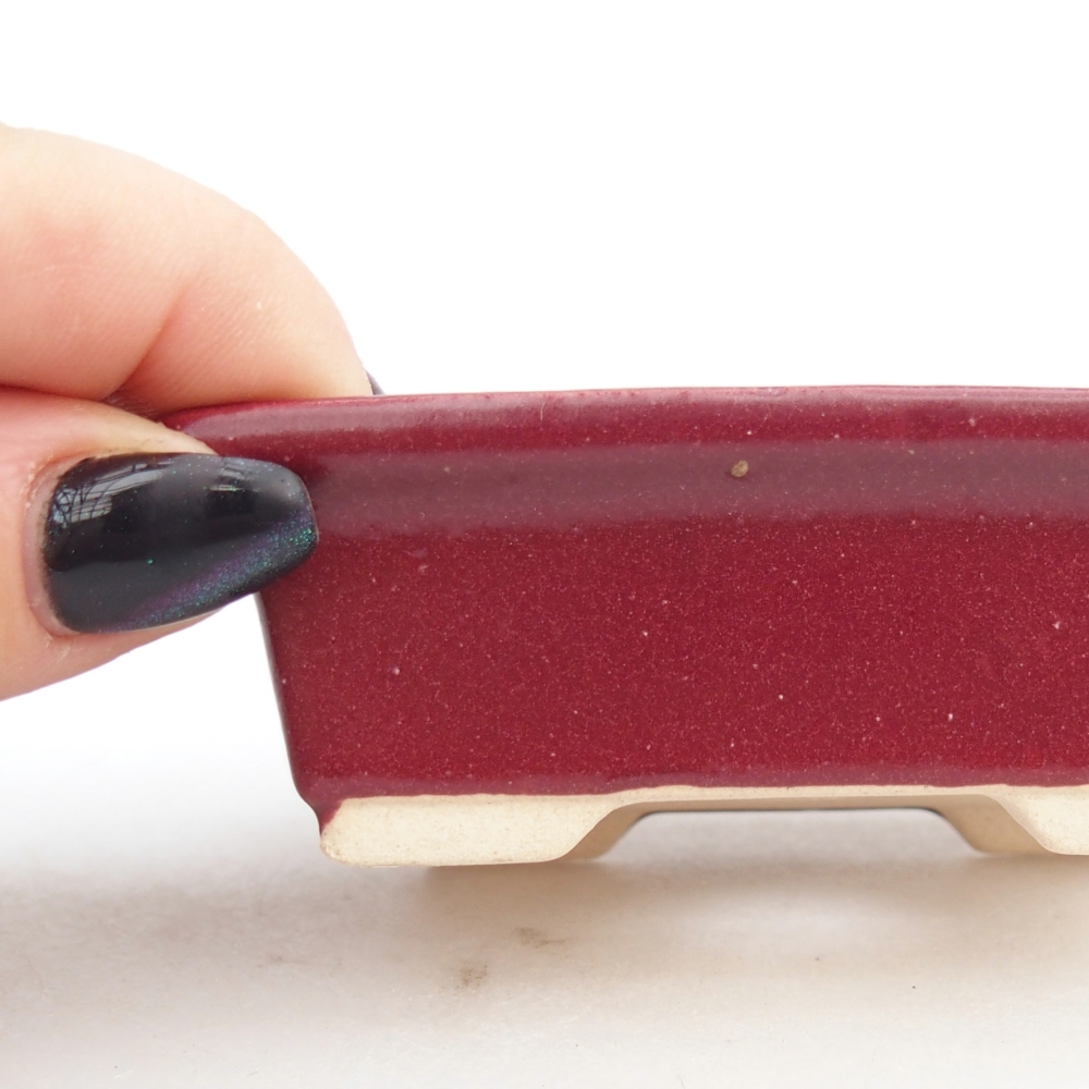 Mini miska do bonsai 8 x 6 x 2,5 cm, bordowa