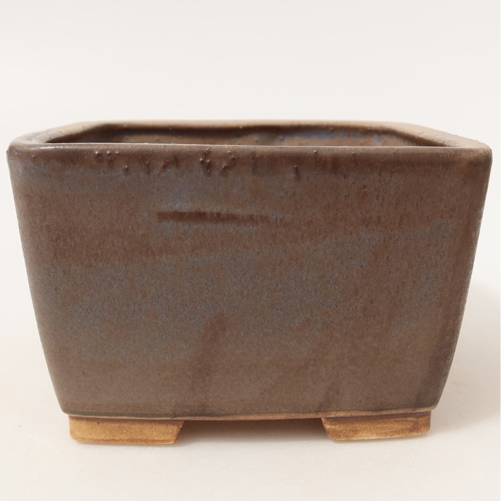 Ceramiczna miska do bonsai 13 x 13 x 8 cm, kolor niebieski