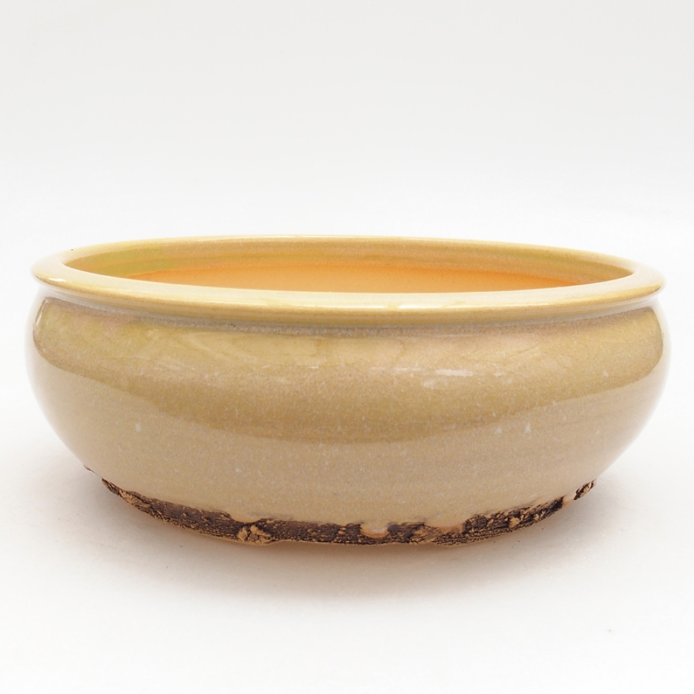 Ceramiczna miska do bonsai 18,5 x 18,5 x 6,5 cm, kolor zielony