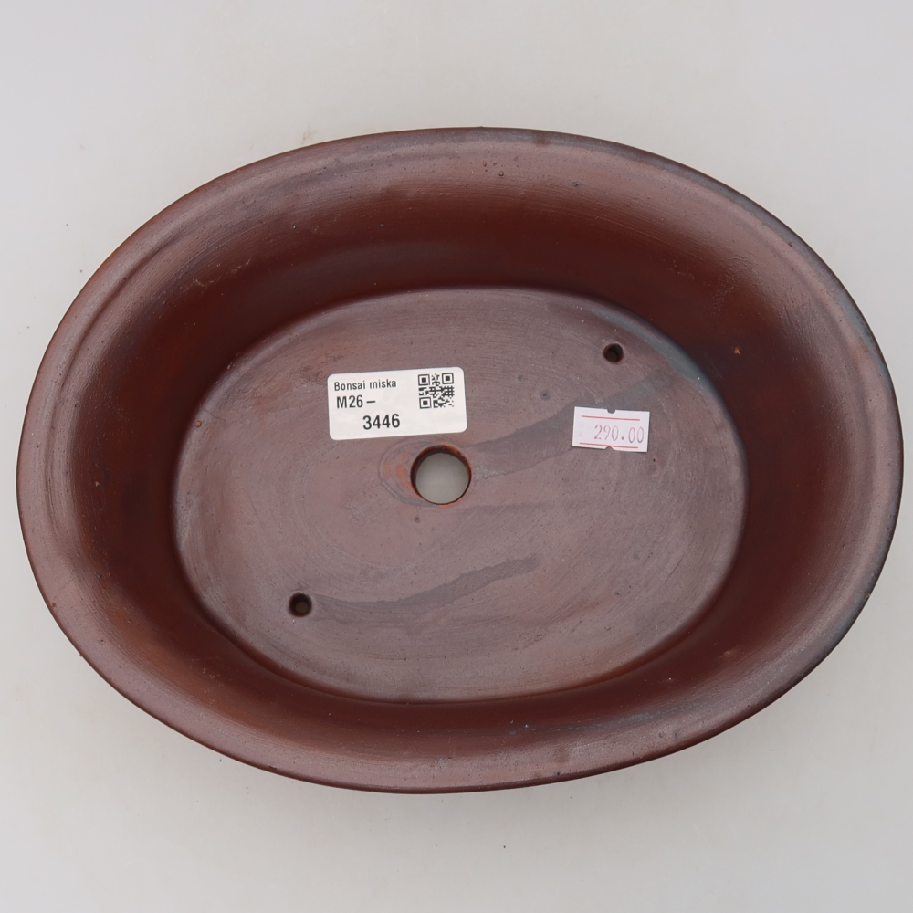 Ceramiczna miska do bonsai 22,5 x 17,5 x 6,5 cm, kolor metaliczny
