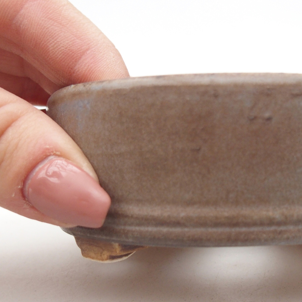 Ceramiczna miska na bonsai 9 x 9 x 3,5 cm, kolor niebieski