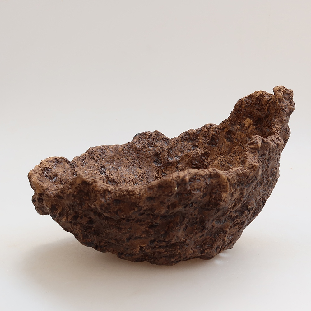 Ceramiczna skorupa 19 x 17 x 13 cm, kolor brązowy