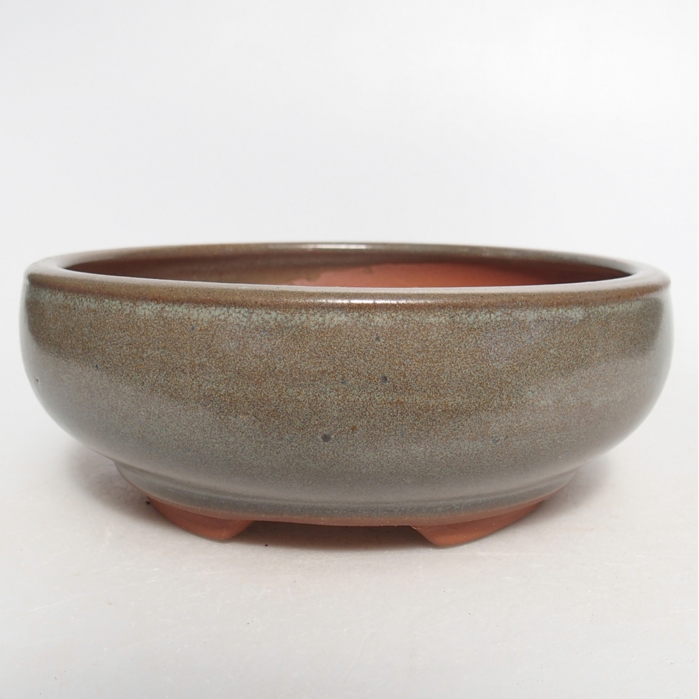 Ceramiczna miska do bonsai 15 x 15 x 5,5 cm, zielona