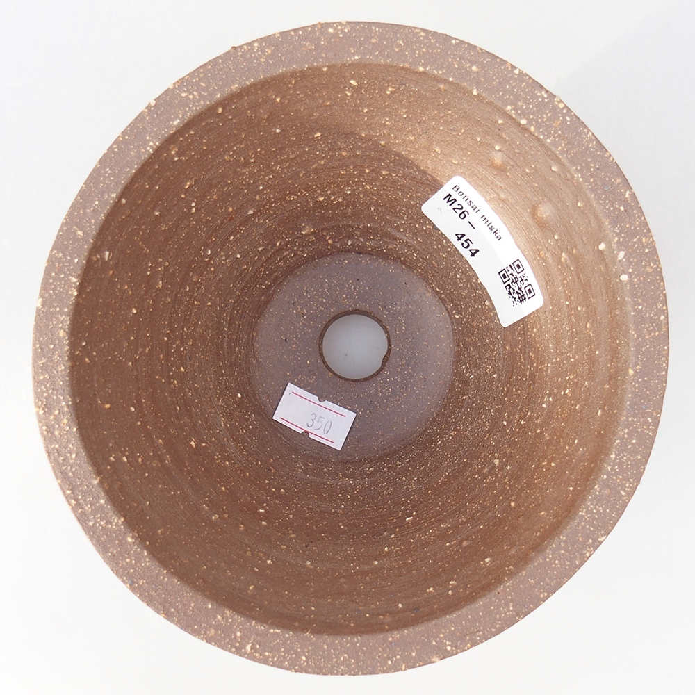 Ceramiczna miska do bonsai 15 x 15 x 9 cm, brązowa