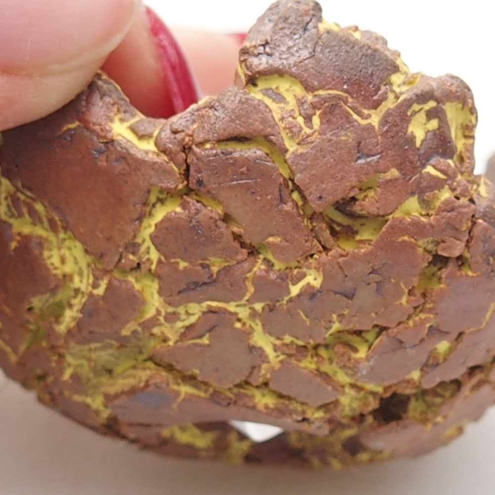 Muszla ceramiczna 5,5 x 5 x 4 cm, kolor żółty