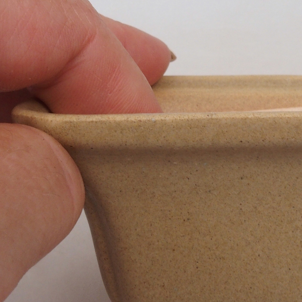 Mini miska bonsai 7,5 x 7,5 x 4,5 cm, kolor brązowy
