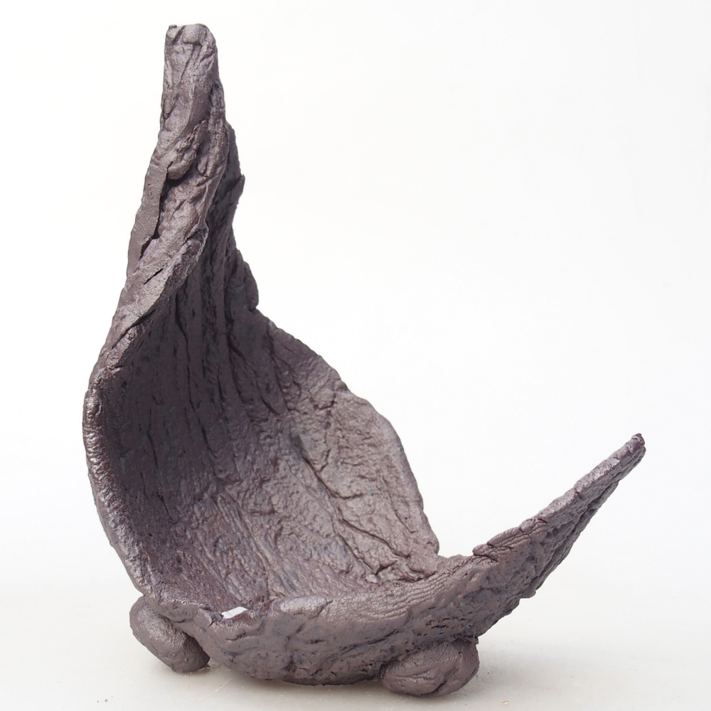 Muszla ceramiczna 9,5 x 8 x 11,5 cm, kolor metaliczny