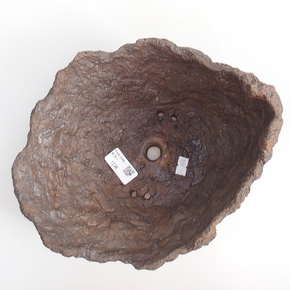 Ceramiczna skorupa 19 x 15 x 14 cm, kolor brązowy