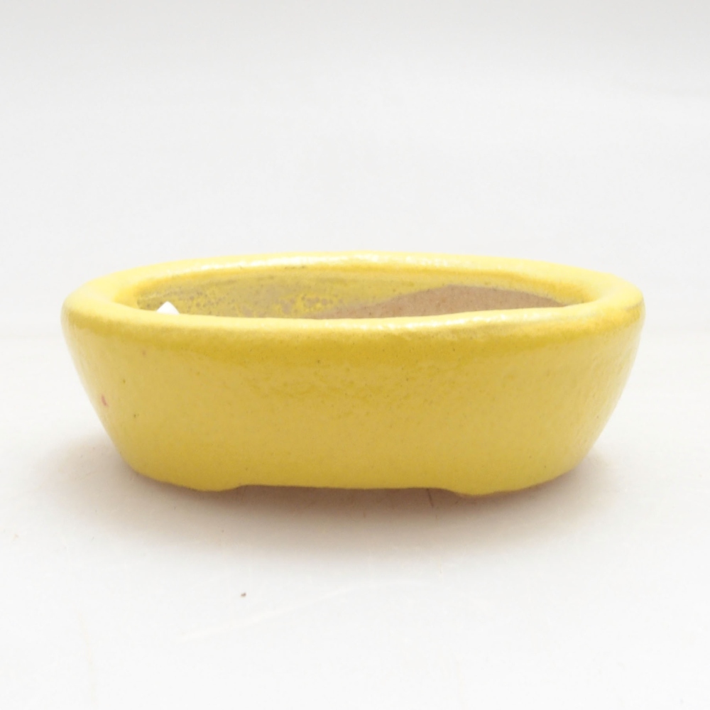 Ceramiczna miska bonsai 4 x 3 x 1,5 cm, żółta