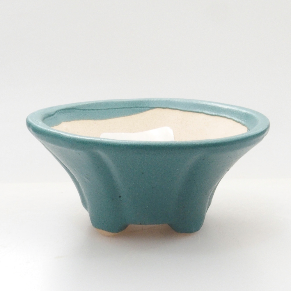 Ceramiczna miska bonsai 5,5 x 5,5 x 2,5 cm, kolor niebieski