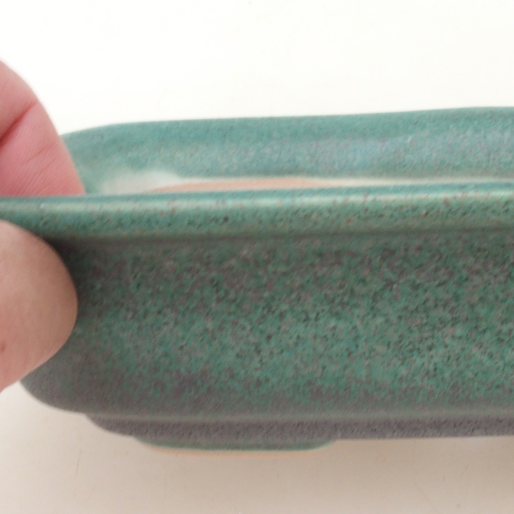 Bonsai bowl H02 - 19 x 13 x 5 cm. - zielony