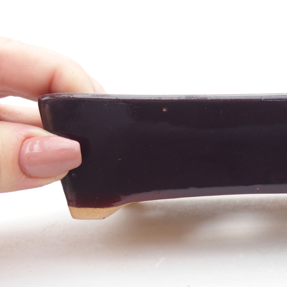 Ceramiczna miska na bonsai 11,5 x 9 x 3,5 cm, brązowa