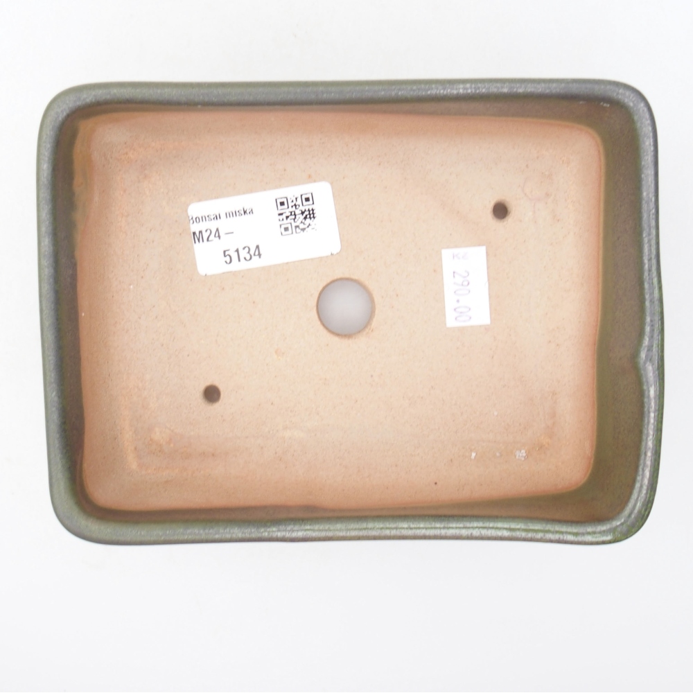 Ceramiczna miska bonsai 15 x 11 x 5,5 cm, kolor zielony