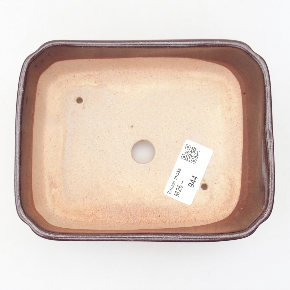 Ceramiczna miska do bonsai 15 x 12 x 4,5 cm, brązowa