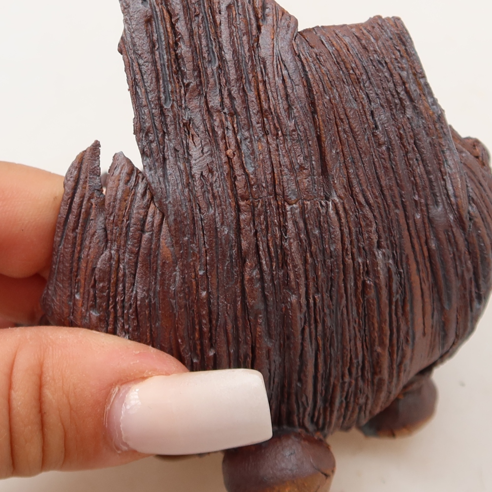 Ceramiczna skorupa  9,5 x 8,5 x 9 cm, kolor brązowy